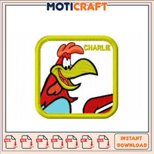 Charlie Rooster Embroidery Design