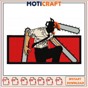Chainsaw Man Embroidery Design Instant Download Artwork