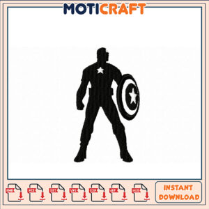 Captain America Embroidery Design