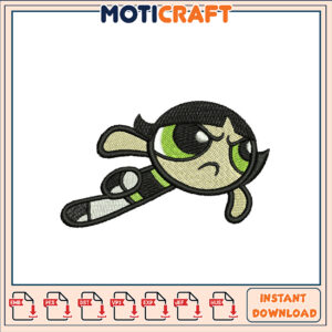 Buttercup Powerpuff Girls Embroidery Design Downloadable File