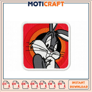 Bugs Bunny Embroidery Design Cute Instant Download Patch