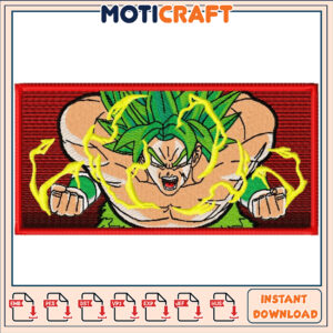 Broly Embroidery Design Instant Download