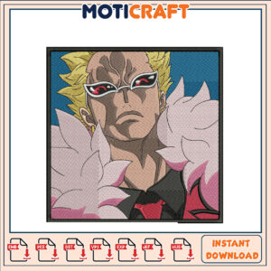 Bold Embroidery Design of Dynamic Character Art Download