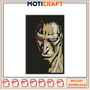 Bleach Zaraki Kenpachi Embroidery Design