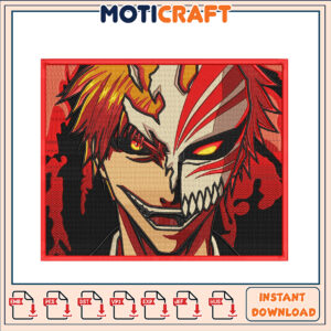 Bleach Ichigo Hollow Mask Embroidery Design