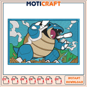 Blastoise Embroidery Design Instant Download