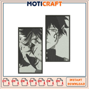 Black Clover Embroidery Design