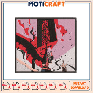 Black Clover Asta Embroidery Design