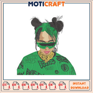 Billie Eilish Embroidery Design Instant Download