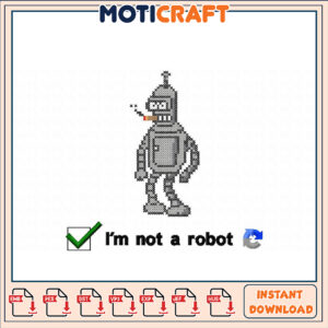 Bender Robot Embroidery Design Instant Download