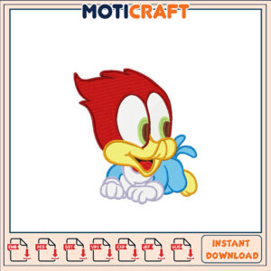 Baby Woody Woodpecker Embroidery Design