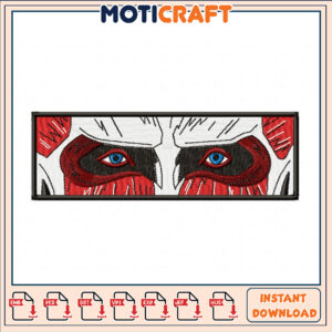 Attack on Titan Eyes Embroidery Design Instant Download