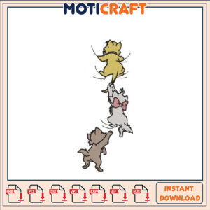 Aristocats Kittens Embroidery Design
