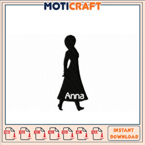 Anna Silhouette Embroidery Design