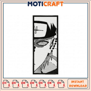 Anime Style Embroidery Design Instant Download for Crafts