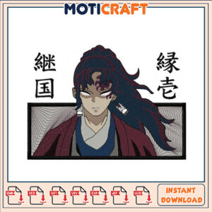 Anime Style Embroidery Design for Instant Download Crafts