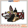Anime Samurai Wolf Embroidery Design Instant Download
