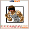 Anime Muscle Man Embroidery Design