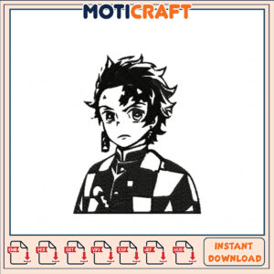 Tanjiro Embroidery Design Instant Download