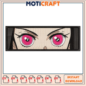 Cute Anime Eyes Embroidery Design Instant Download File