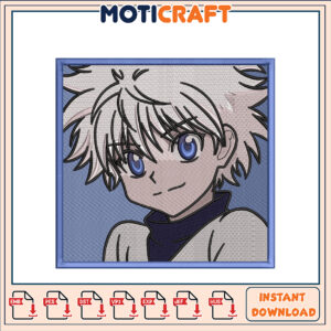 Cute Anime Character Embroidery Design Instant Download File