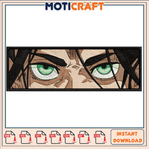 Attack on Titan Eyes Embroidery Design