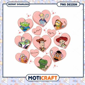 Toy Story Valentine xoxo png, disney png, valentine png