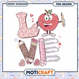 Teach Love Inspire png, font design png, happy valentine png