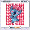 Stitch love vibes png, Stitch Angle couple png, valentine png
