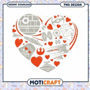 Star wars heart shape png, cartoon png, happy valentine png