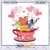 Pooh and friends on tea cup png, winnie the pooh png, valentine png