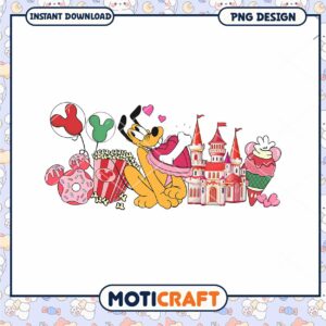 Pluto dog valentine png, pluto character png, disney valentine png