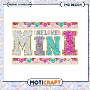 One Loved Mini png, valentine font png, happy valentine day png