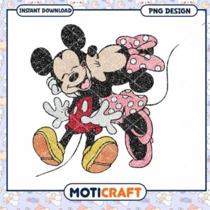 Minnie kiss mickey png, disney valentine png, valentine png