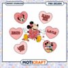 Minnie kiss me heart png, minnie mouse png, valentine png