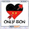 Minnie heart only son png, disney valentine png, valentine png