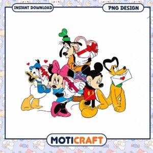 Minnie And friends png, disney character png, valentine png