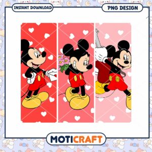 Mickey on valentine day png, mickey character png, valentine png