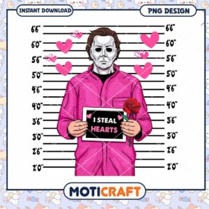 Michael Myers valentine png, Horor Valentine png, valentine png