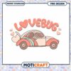 Love bug pink car png, disney valentine png, valentine png