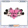 I Love you heart shape png, mickey and minnie png, valentine png
