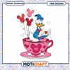Donald love in tea cup png, Donald character png, valentine png 2 Donald love in tea cup png, Donald character png, valentine png