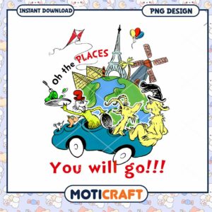 Oh the places you will go png, Dr.Seuss characters png