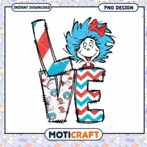Miss thing love design png, cartoon png, Dr.Seuss characters png