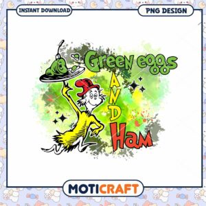 Green eggs and ham watercolor png