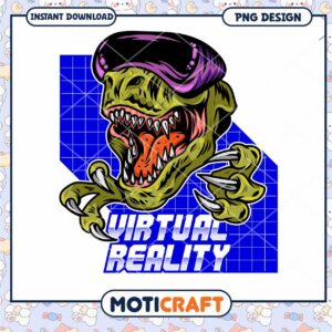 VR T Rex PNG Design Instant Download