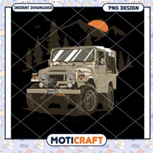 Vintage Jeep PNG Design, Instant Download