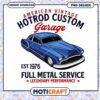 Vintage Hot Rod Garage PNG Design