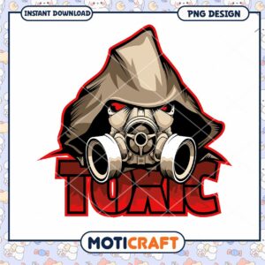 Toxic Gas Mask Hooded Figure PNG Design