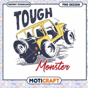 Tough Monster Jeep PNG Design